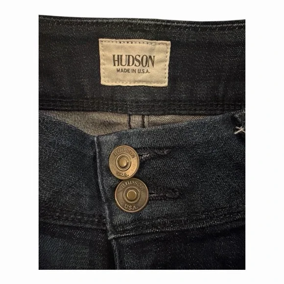 Hudson Low Rise Bootcut Jeans USA Made Dark Wash Size 28 - Picture 3 of 7